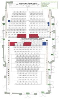 Stadthalle Eschwege, offizieller Bestuhlungsplan gesamter Saal - Reihenbestuhlung